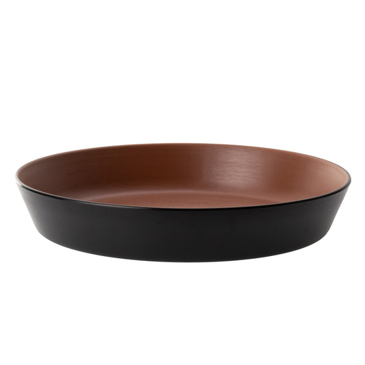 COU COU® melamine Flat Round Bowl 29cm Brown&Black (SET OF 12)