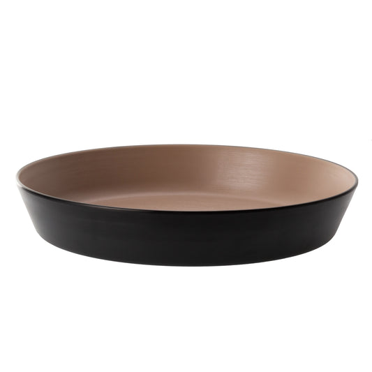 COU COU® melamine Flat Round Bowl 29cm Beige&Black (SET OF 12)