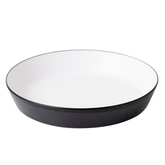 COU COU® melamine Flat Round Bowl 29cm White&Black (SET OF 12)