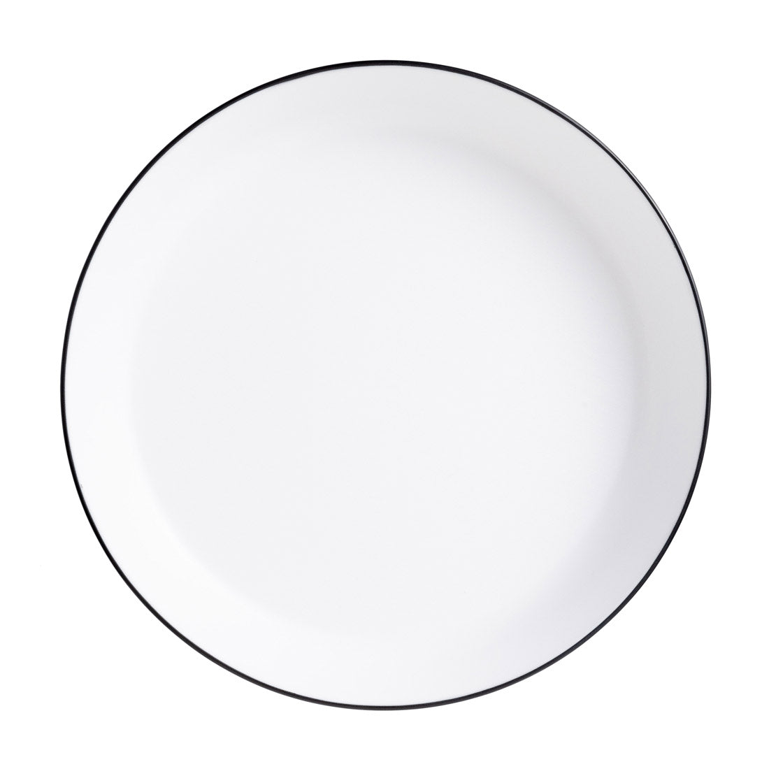 COU COU® melamine Flat Round Bowl 29cm White&Black (SET OF 12)