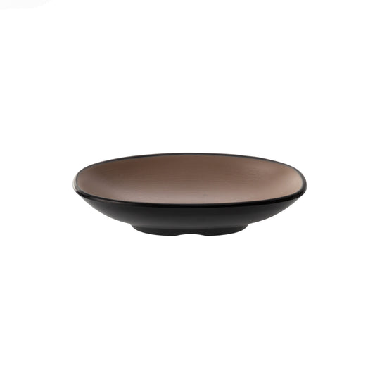 COU COU® melamine Oblong Plate 13x8.5cm Beige&Black (SET OF 12)