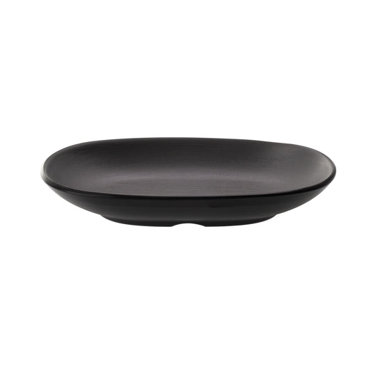 COU COU® melamine Oblong Plate 18x10cm Grey&Black (SET OF 12)