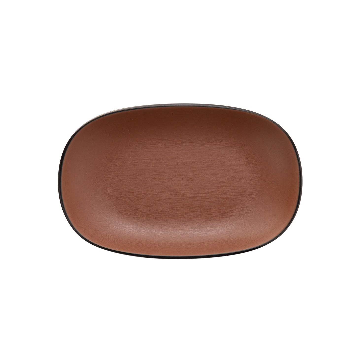 COU COU® melamine Oblong Plate 19.5x12.5cm Brown&Black (SET OF 12)