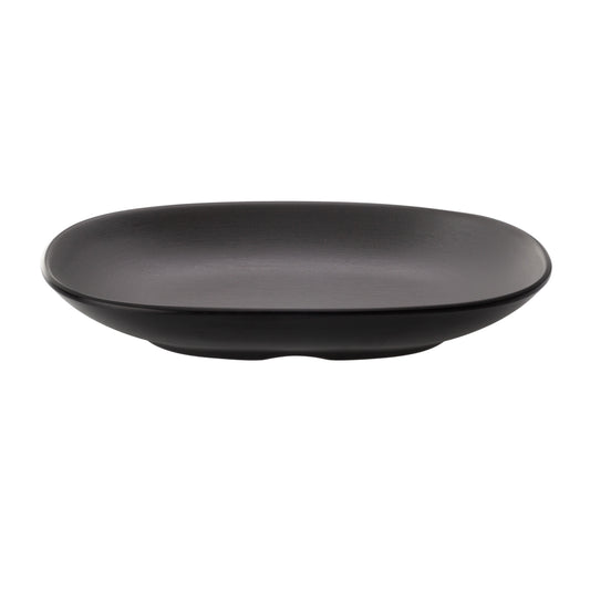 COU COU® melamine Oblong Plate 19.5x12.5cm Grey&Black (SET OF 12)