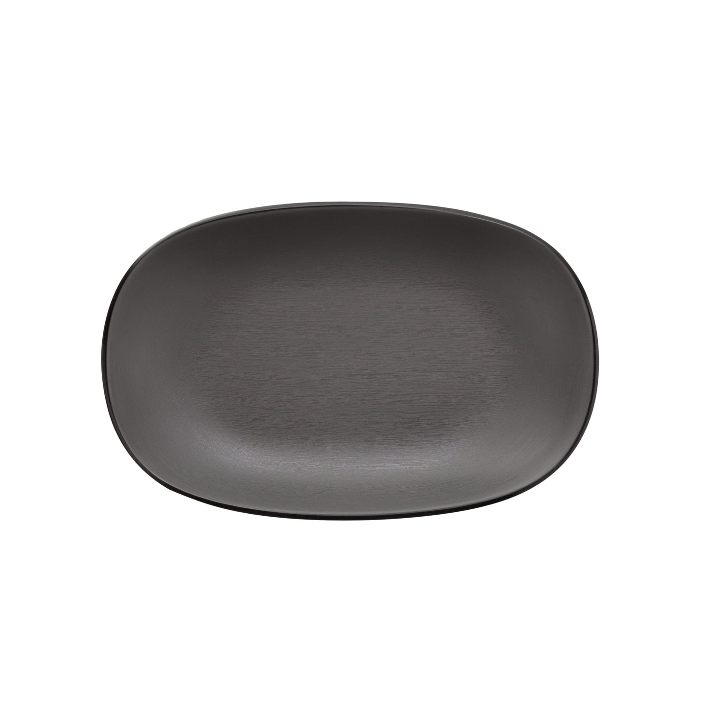 COU COU® melamine Oblong Plate 19.5x12.5cm Grey&Black (SET OF 12)