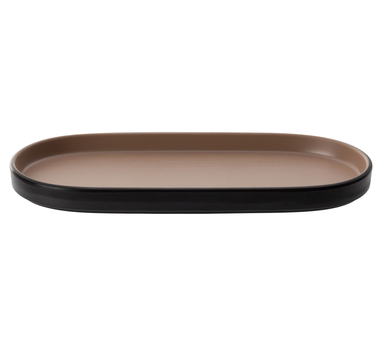 COU COU® melamine Oblong Plate 23.5x11cm Beige&Black (SET OF 12)